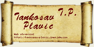 Tankosav Plavić vizit kartica